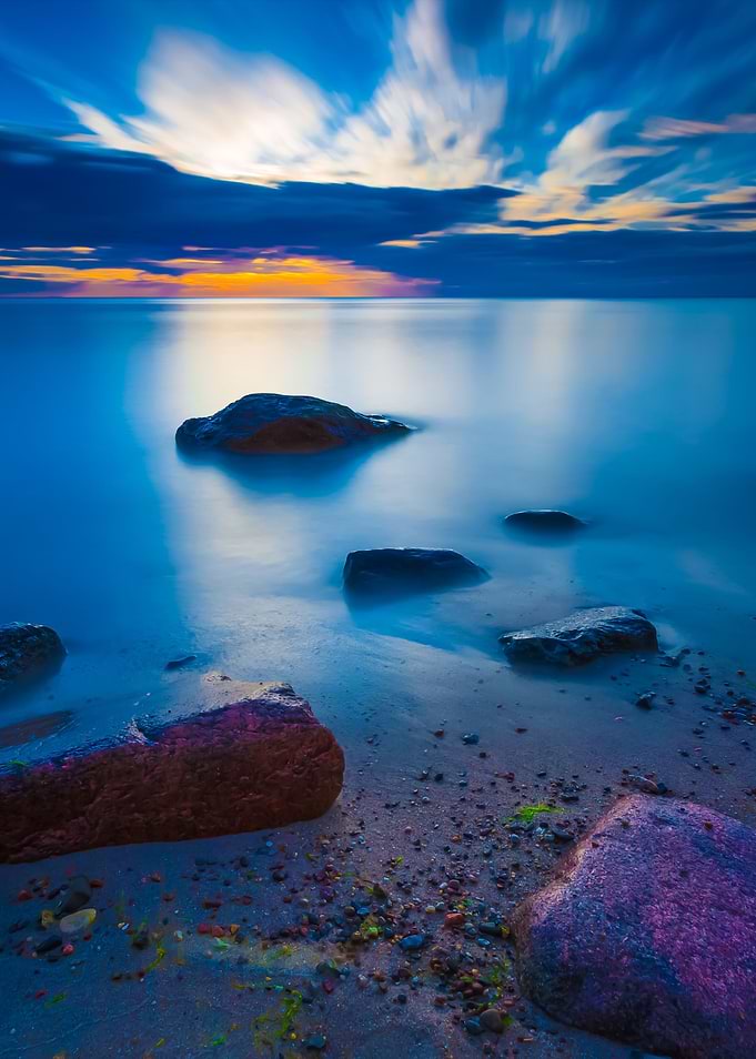 Rocky Sea Shore At Sunrise