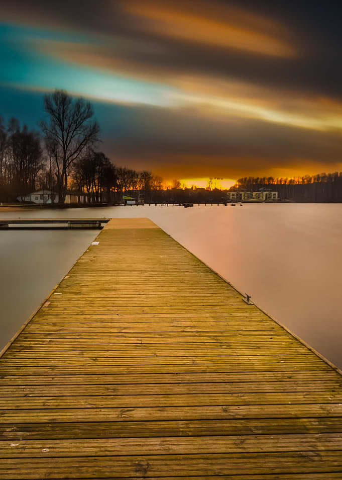 Lake Landscape With Jetty