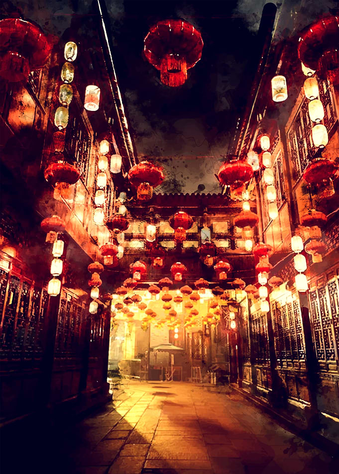 Japan Streets night lights