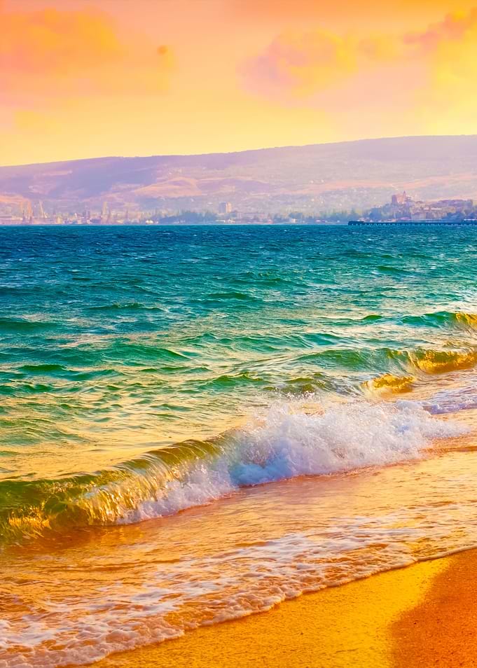 Magical Sunrise Over Sea