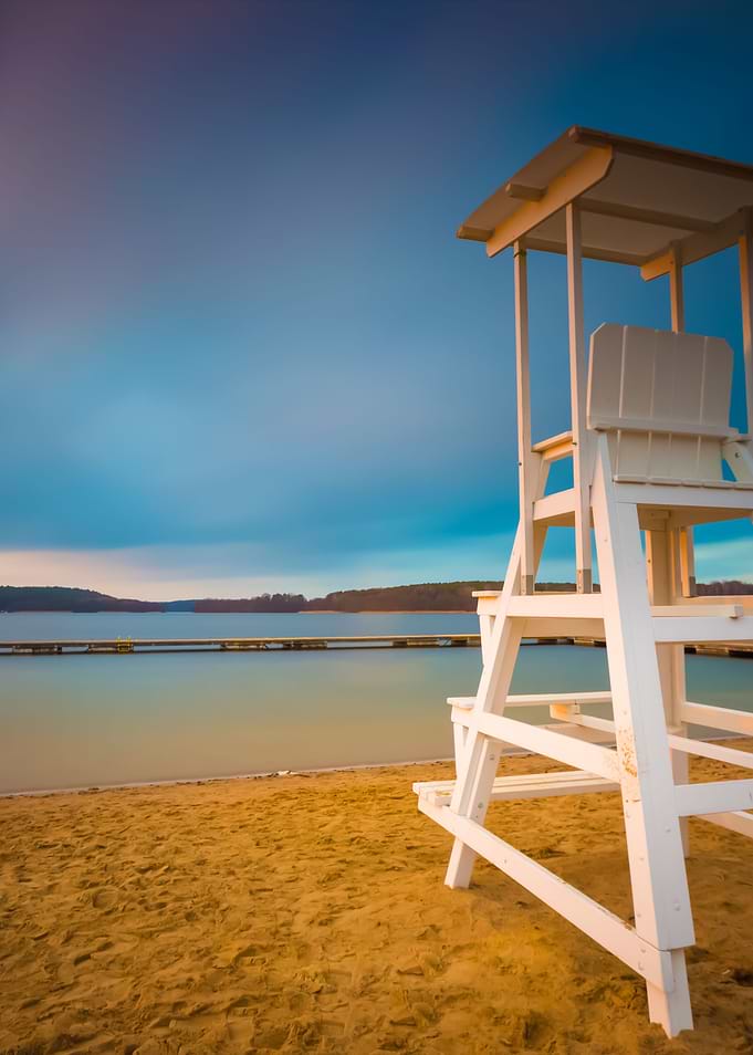 Lifeguard Hut On Lake Shor