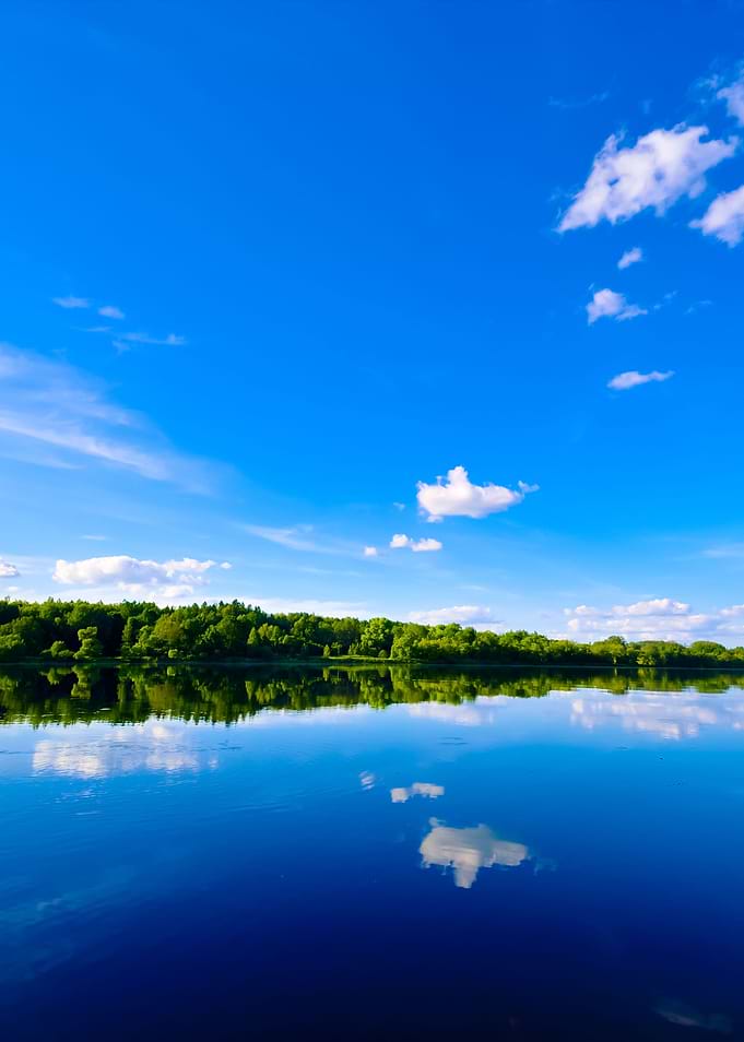 Daugava River With Reflect