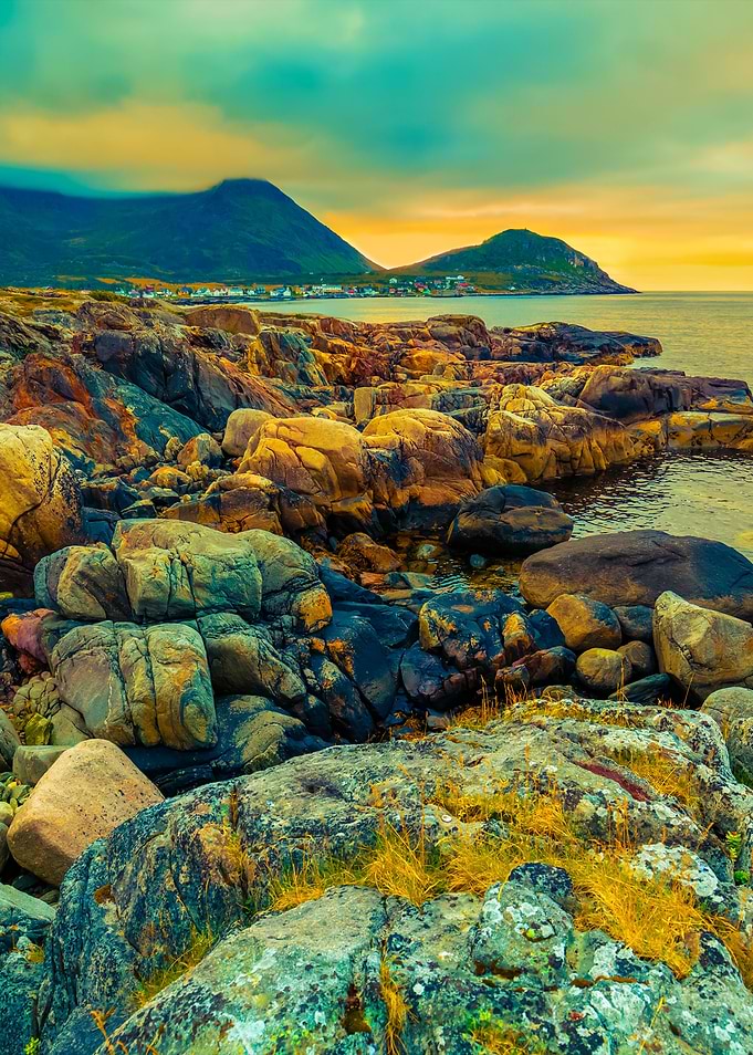 Senja Island At Sunset Wil