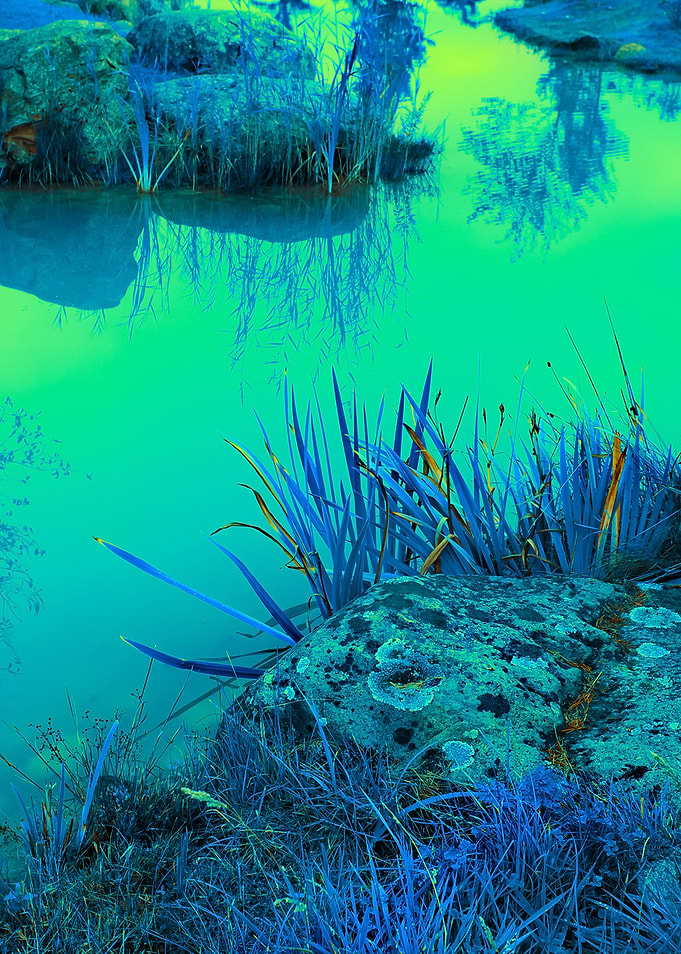Blue Vintage Mystical Rock