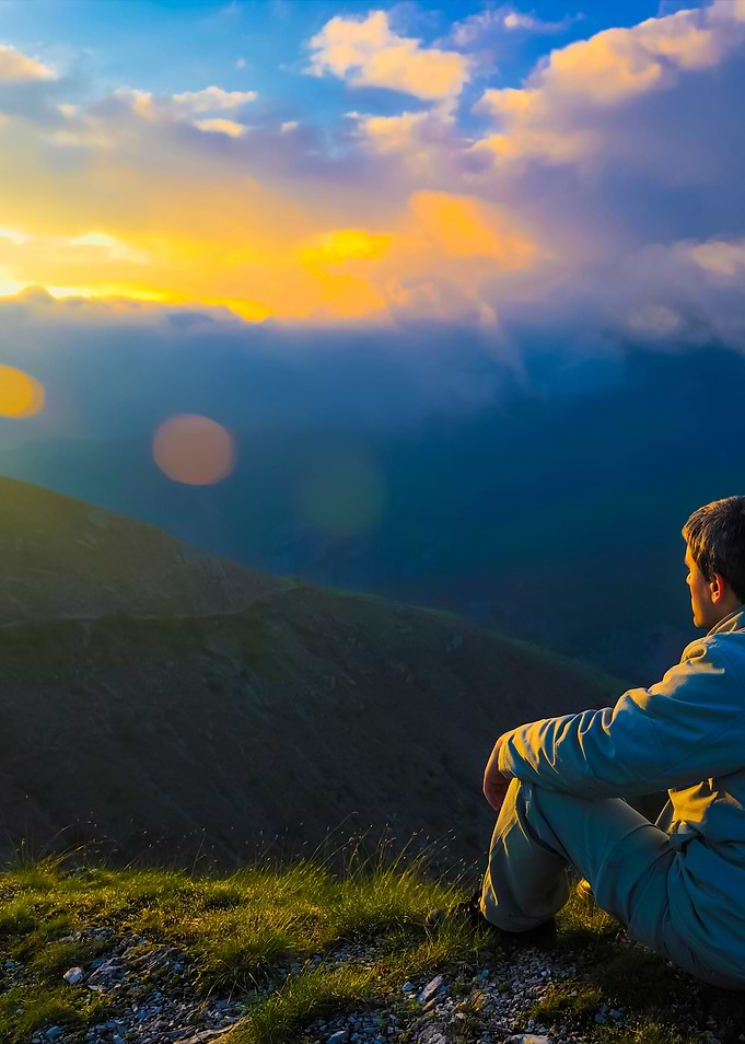 Fresh Sunrise At Mountain
