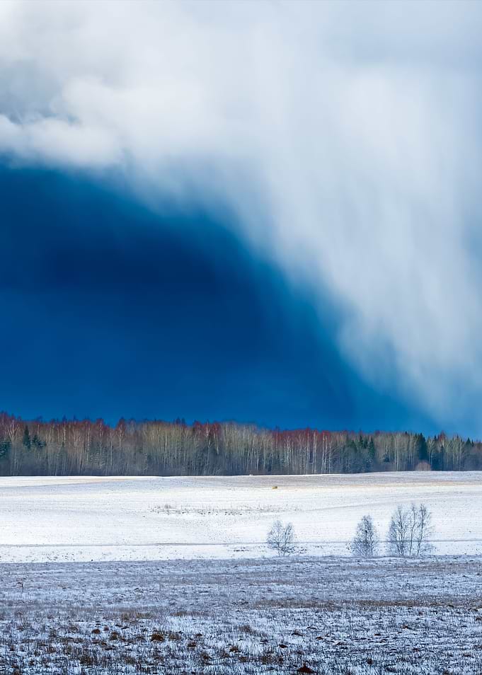 Heavy Snow Storm Clouds Ov