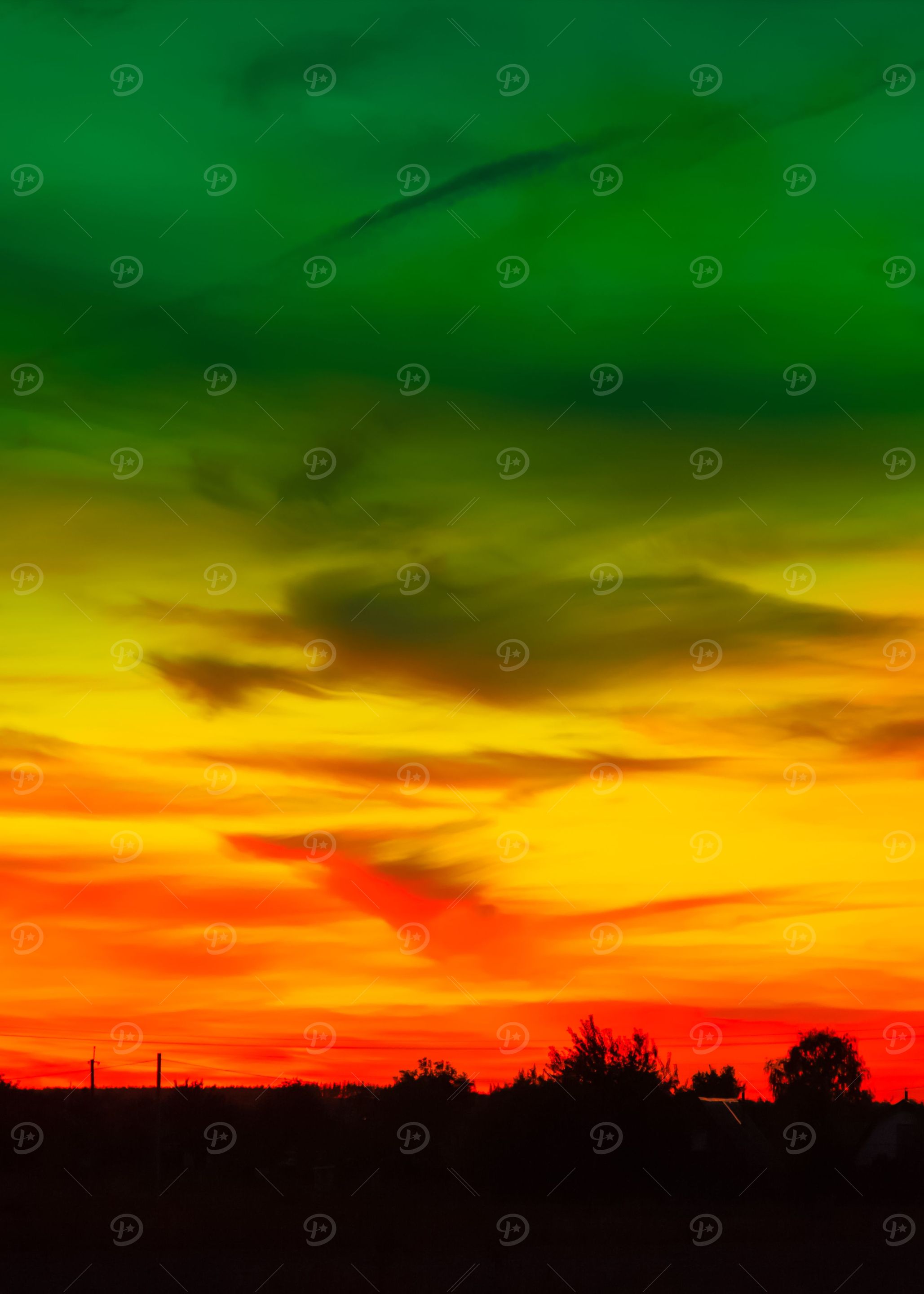 Rural Landscape In Evening