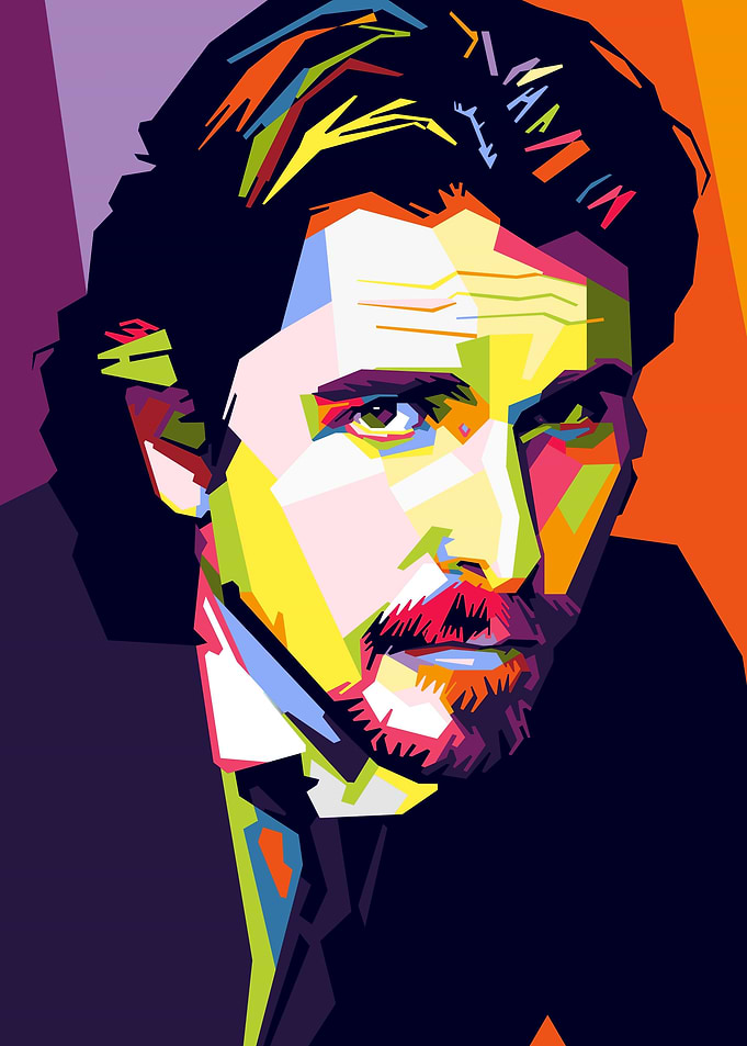 Chritian Bale Popart