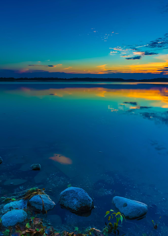 Beautiful Lake At Sunset L