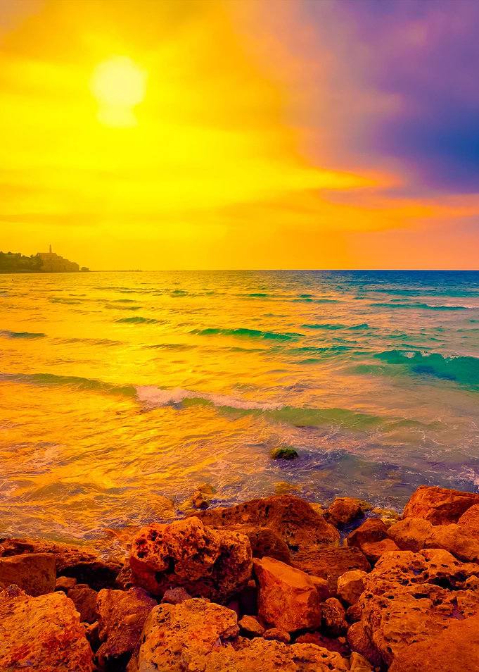 Beautiful Sunset Over Sea