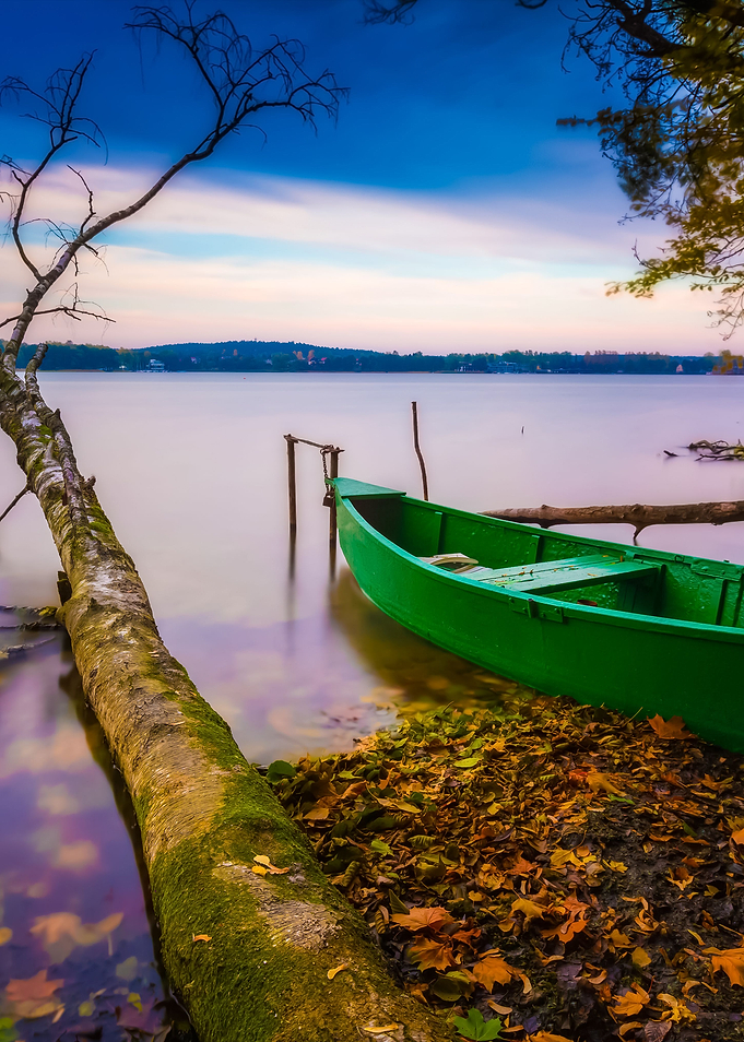 Lake Shore With Moored Boa