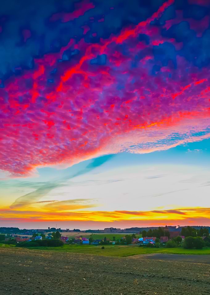 Beautiful Sunset Sky Over