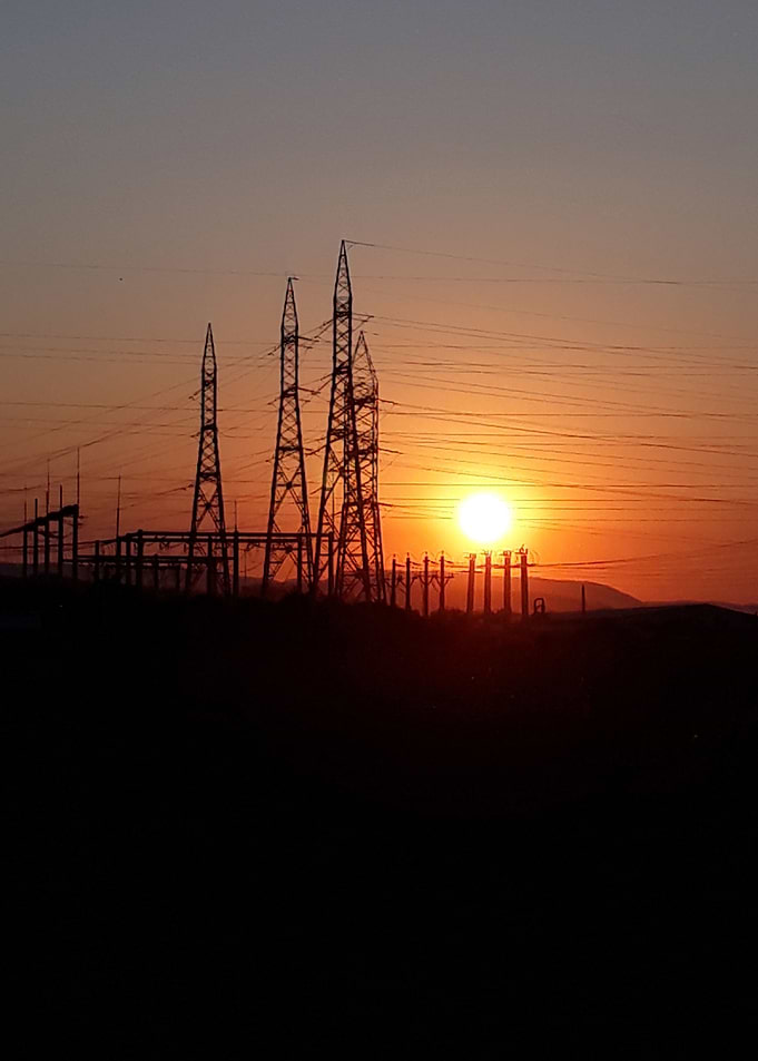 Sunset fire