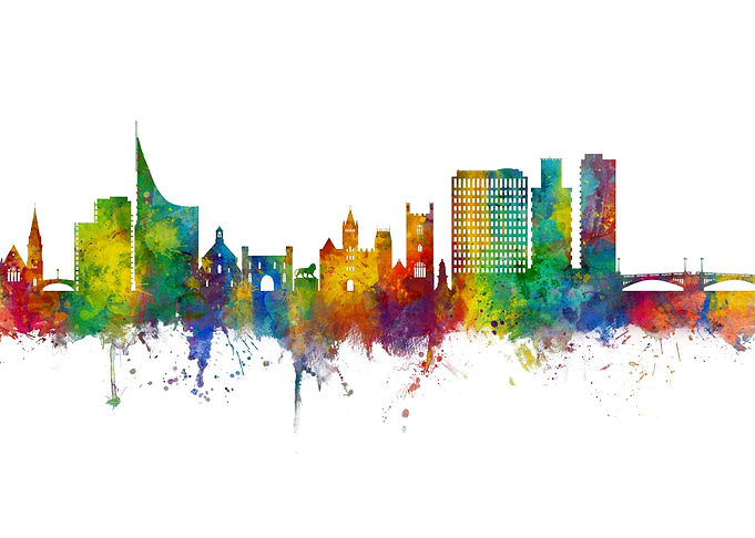 Reading England Skyline