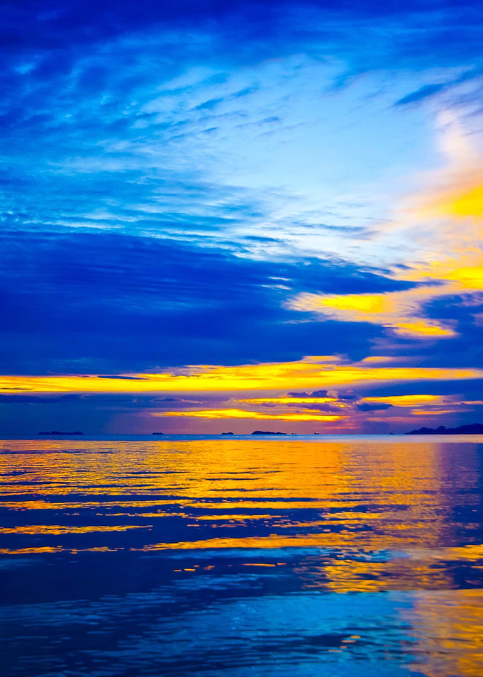 Sunset With Boat Samui Tha