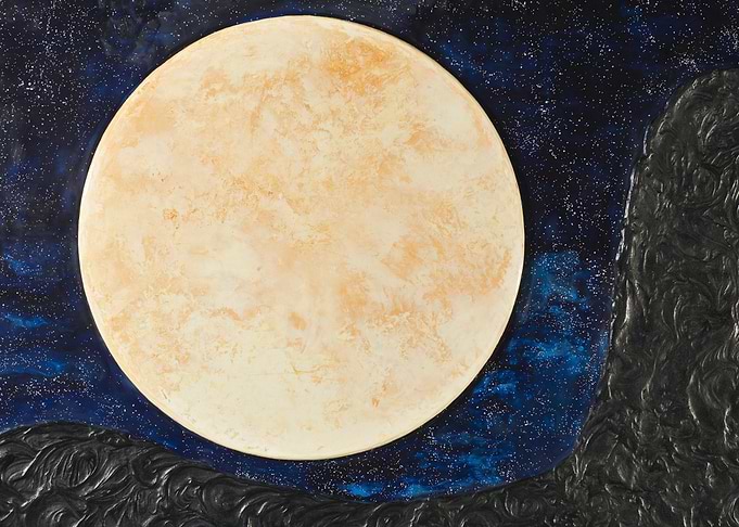 Luna Full Moon Mixed Media