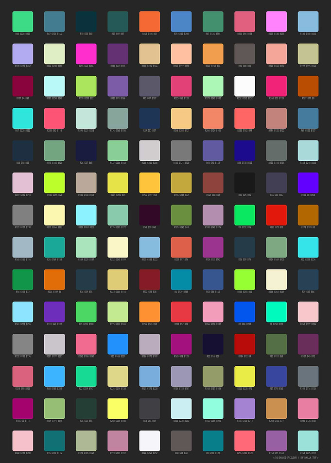 140 Shades Of Colour