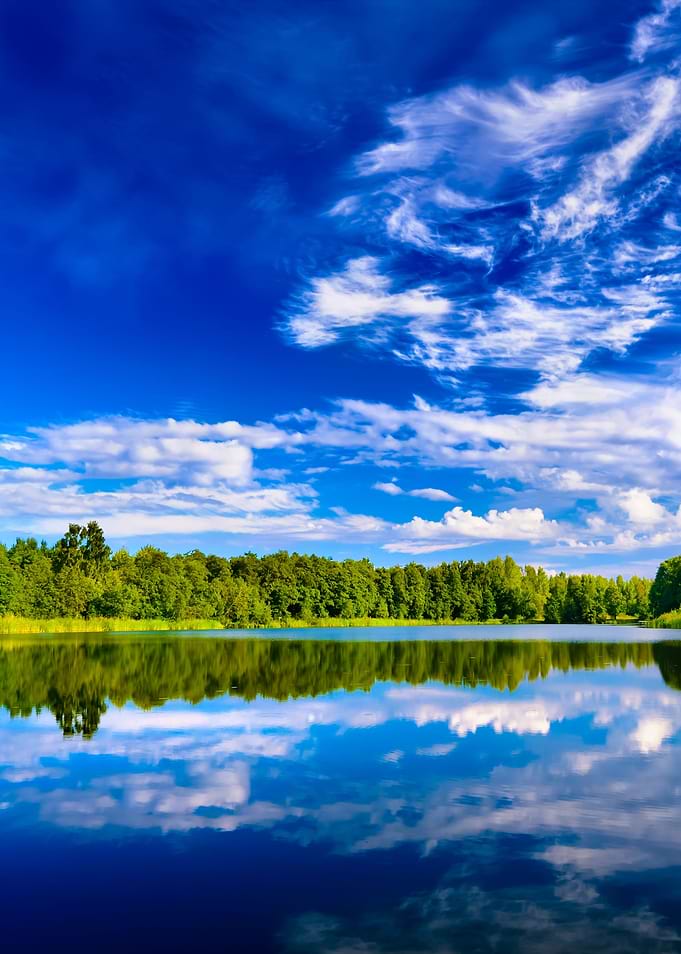Lake Landscape With Beauti