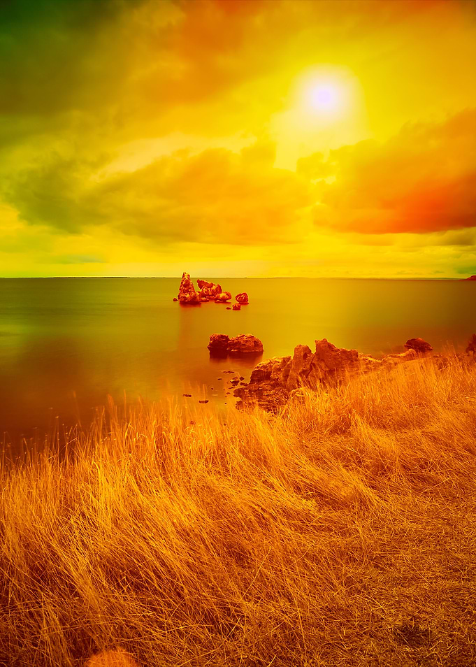 Magic Sunset Over Sea