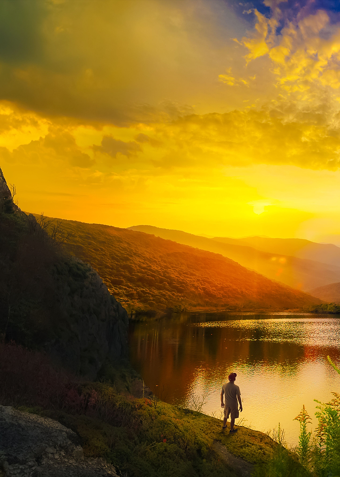 Mountains And Lake