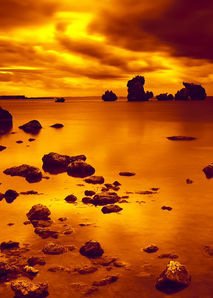 Dramatic Sunset Over Rocky