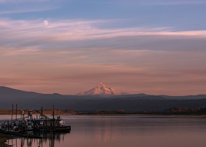 Moon river and Mt Hood