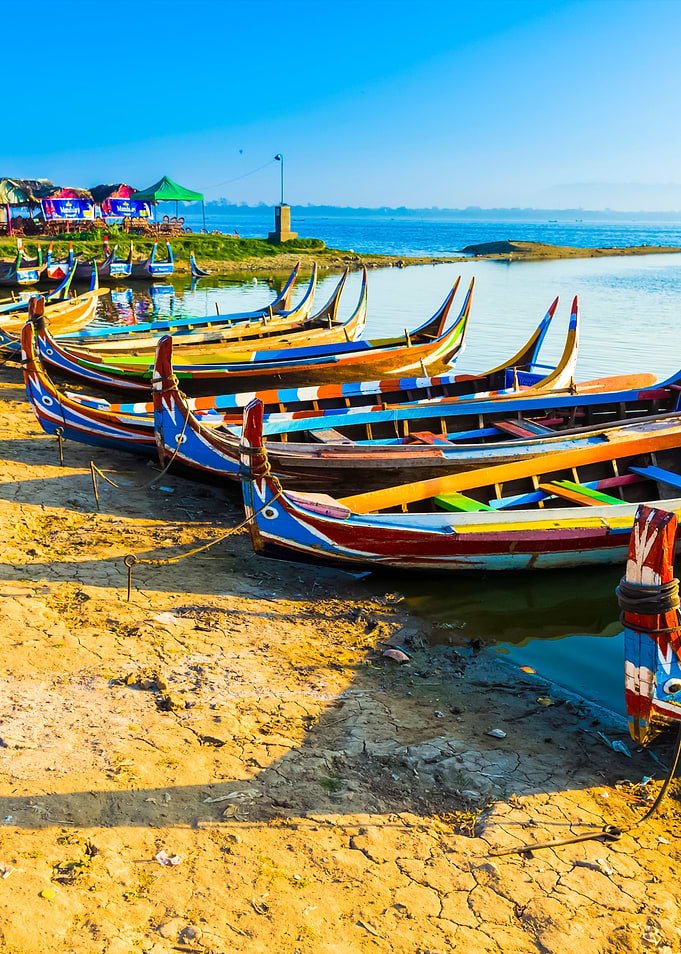 Wood Boat Myanmar Style At
