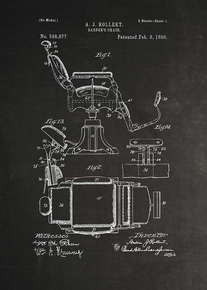 Rollert Barbers Chair