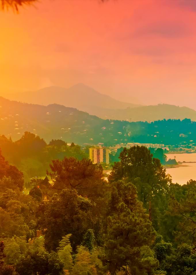 Morning Panoramic View Of