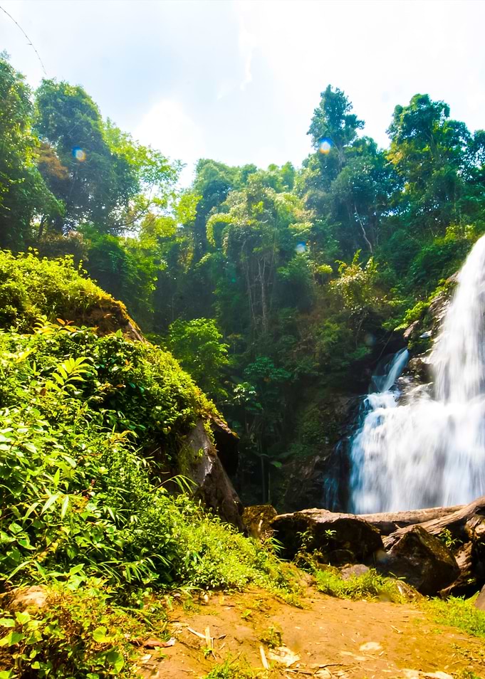 Water Fall In Spring Seaso