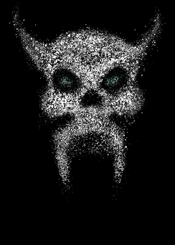 Snowy skull