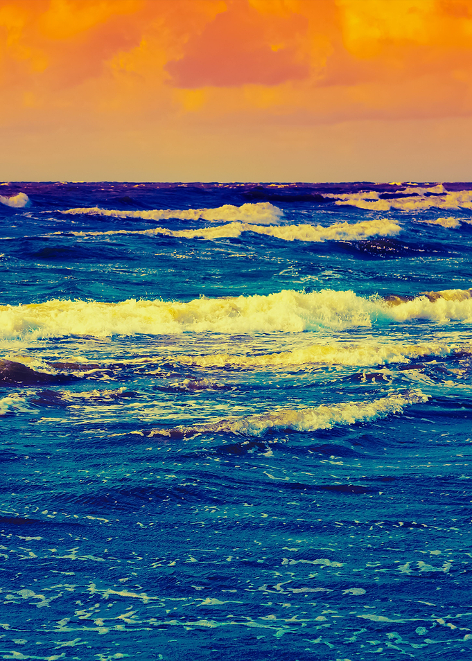 Marine Landscape At Sunset
