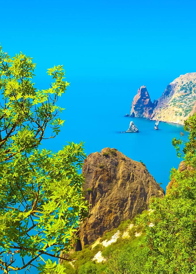 View Of The Sea Coast From