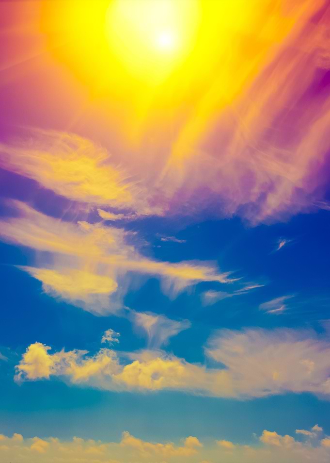 Colorful Sky With Light Cl