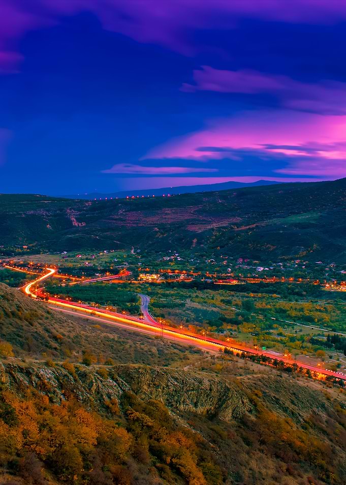Night Panoramic View Of Mt