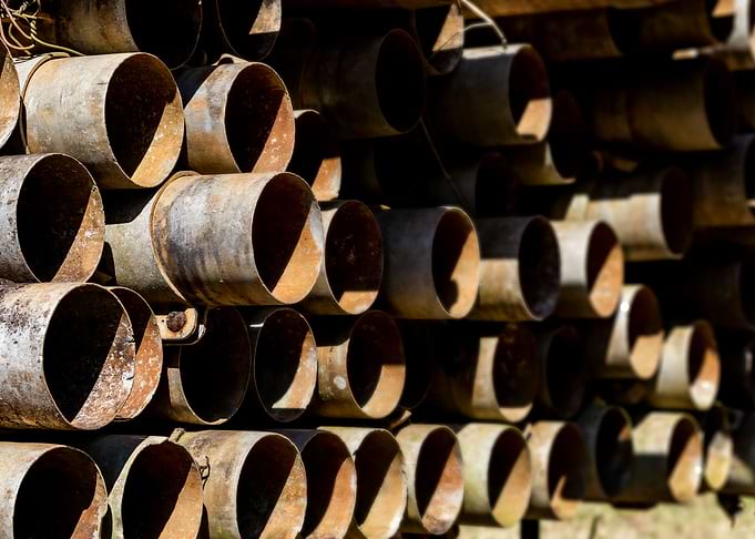 Rusted pipes