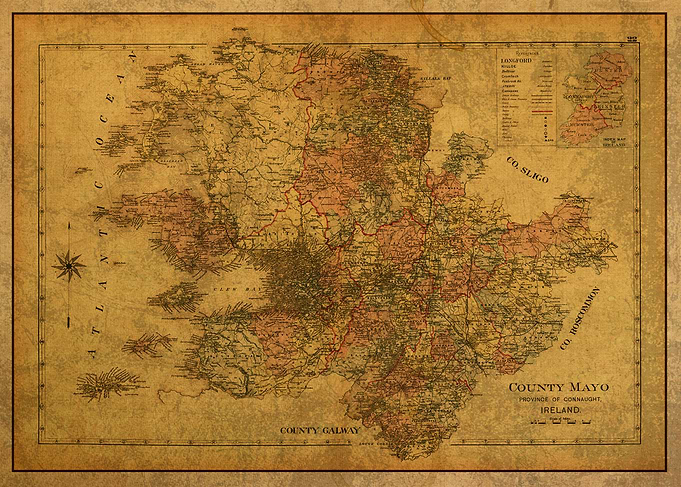 County Mayo Ireland Map