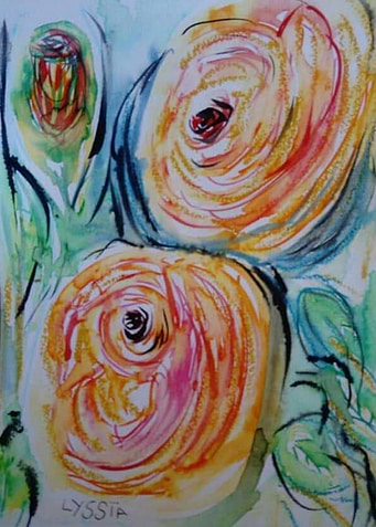 Roses orange et rose