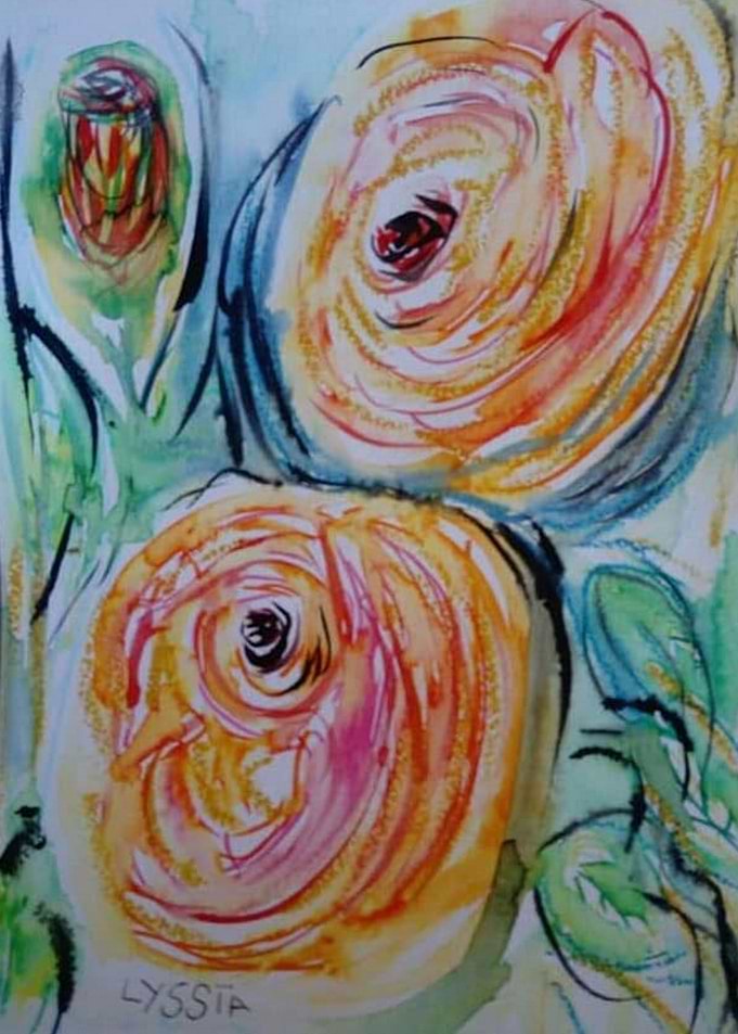 Roses orange et rose