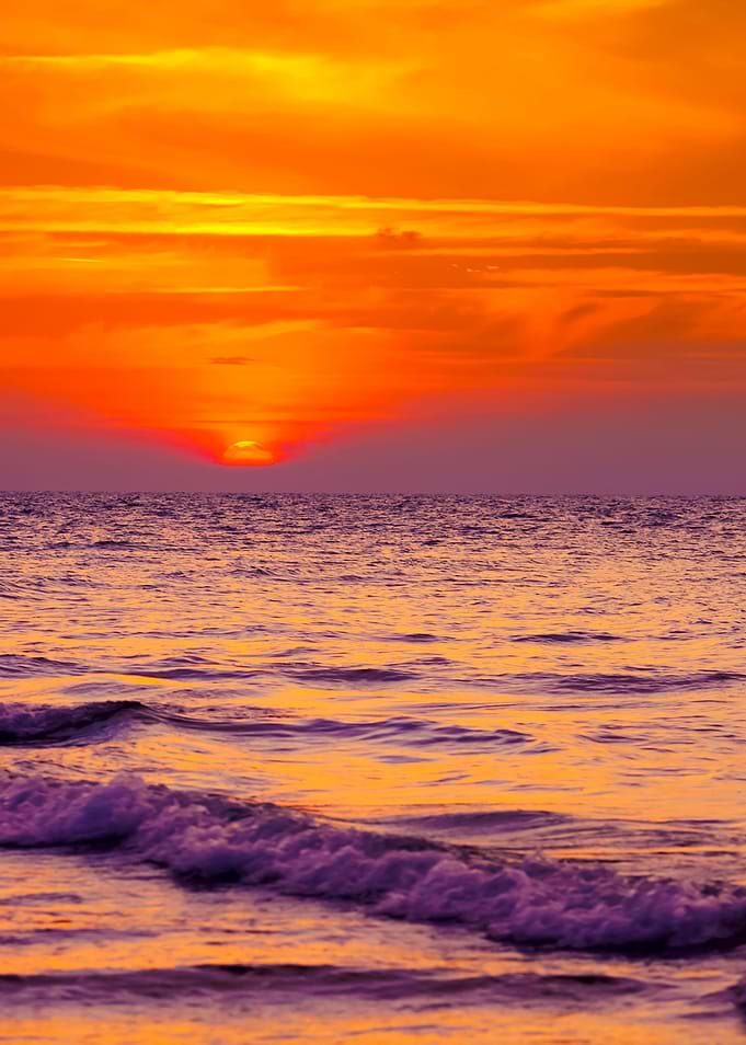Sunset Over Sea