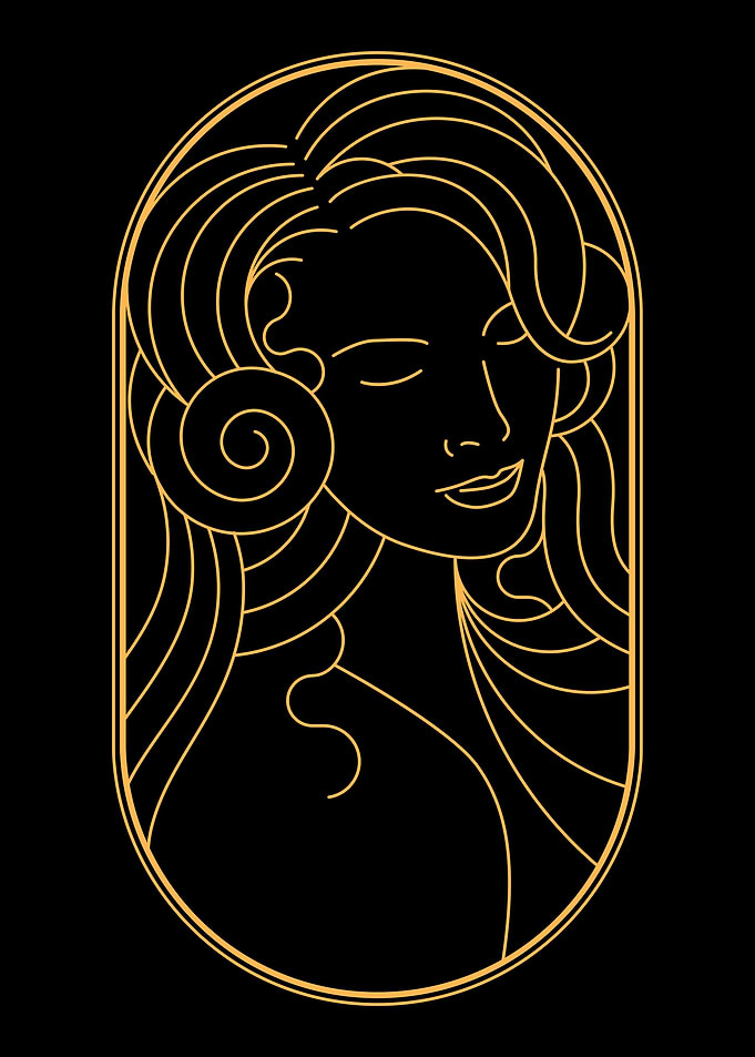 GEOMETRIC VECTOR GIRL
