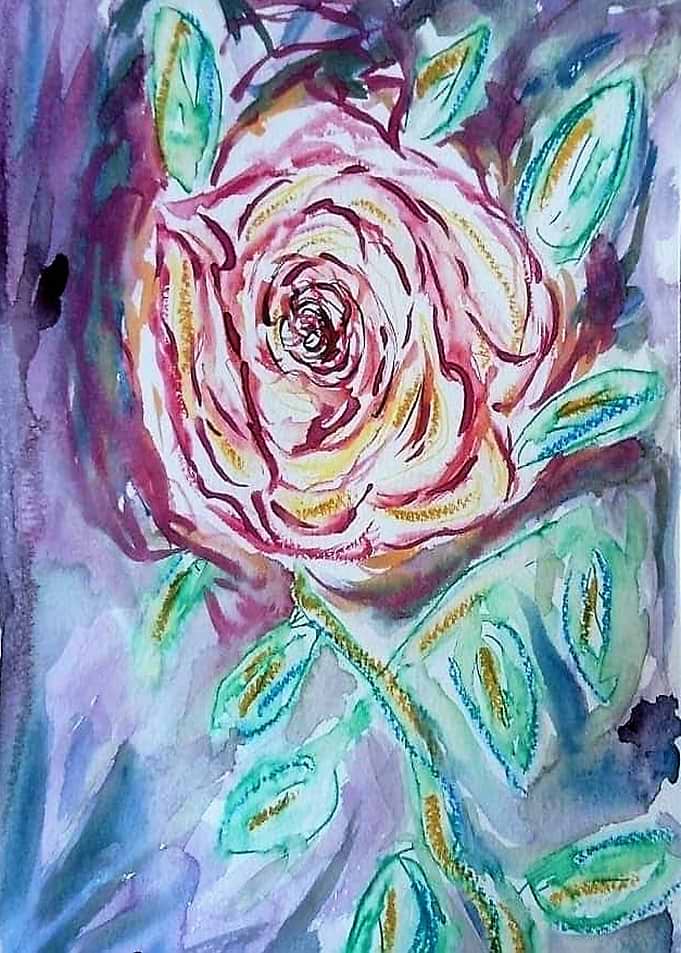Rose aquarelle