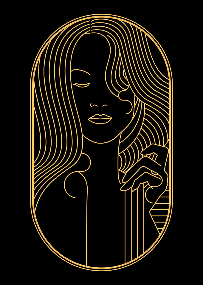 GEOMETRIC VECTOR GIRL
