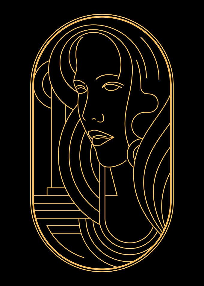 GEOMETRIC VECTOR GIRL