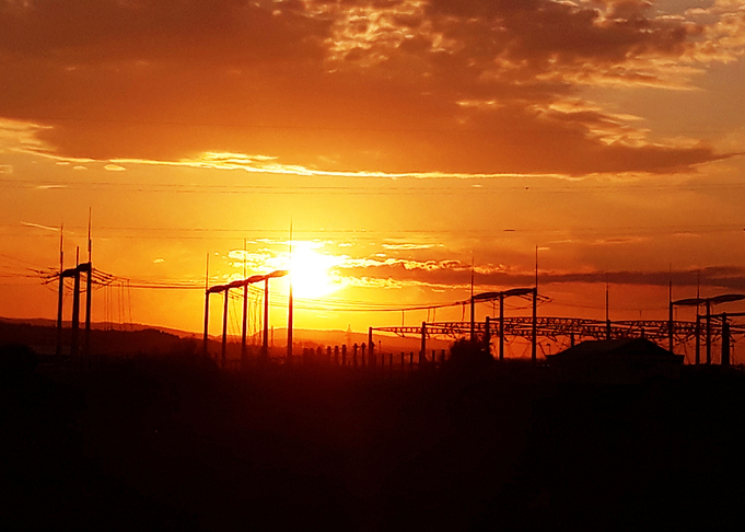 Intense sunset