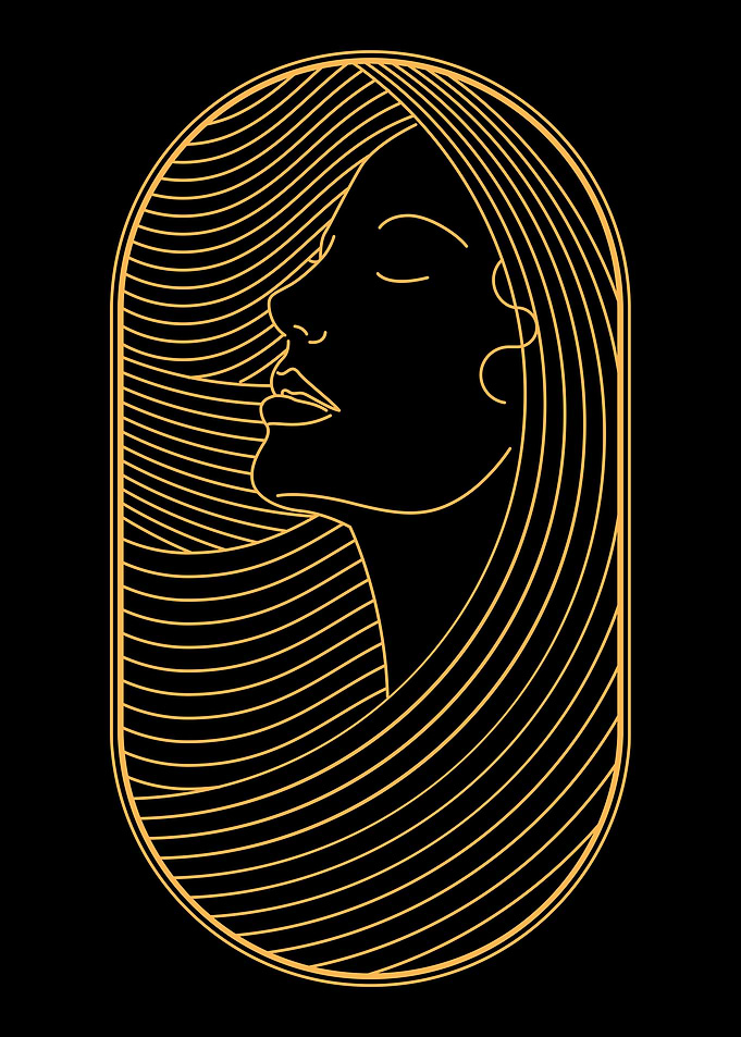 GEOMETRIC VECTOR GIRL