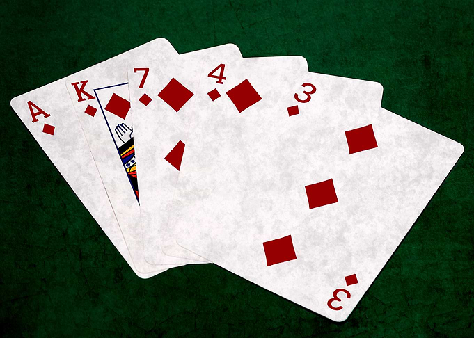 Poker Hand Flush Diamonds
