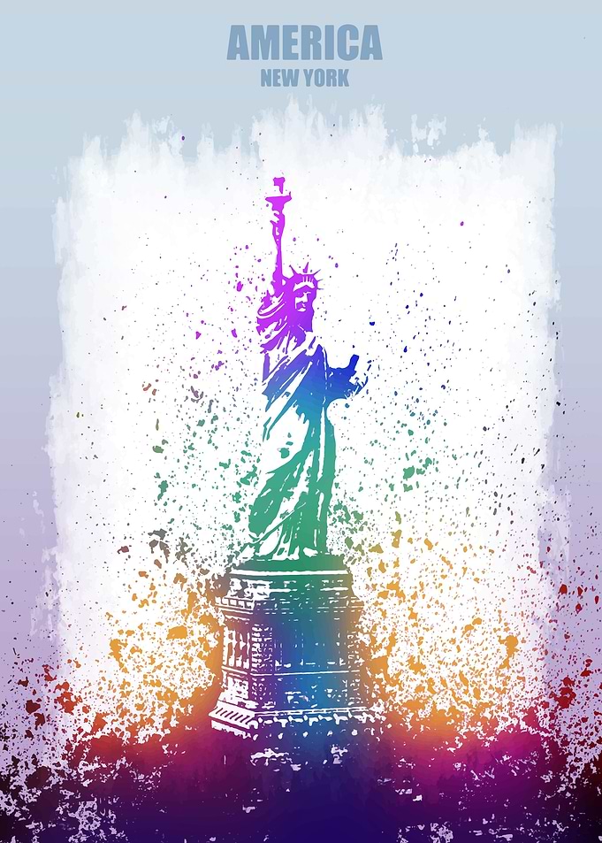 USA Rainbow Splash