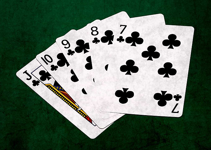 Poker Straight Flush Clubs