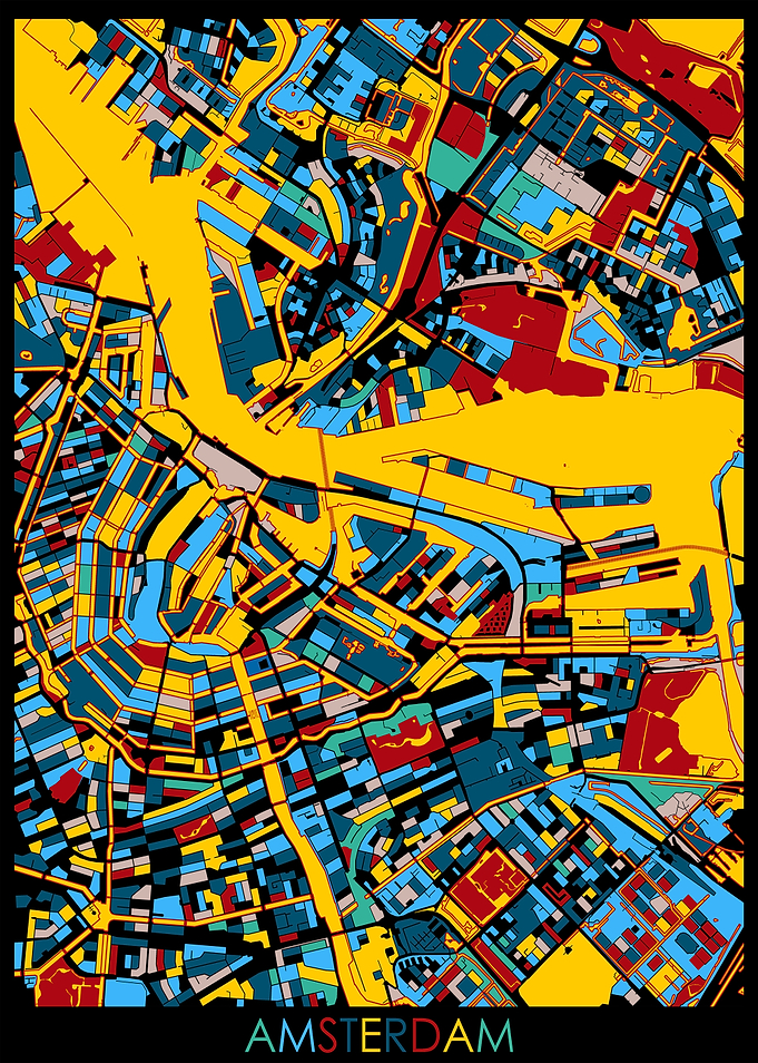 amsterdam map retro 4
